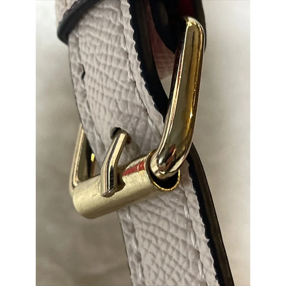 ALDO Crossbody Purse Bag Blue Cream Red Gold Accents Zipper Pocket Buckle July 4 - Picture 5 of 16